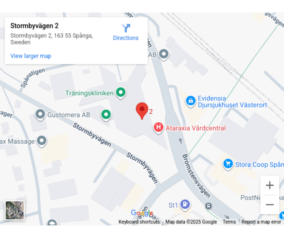 Karta för WeMind Spånga