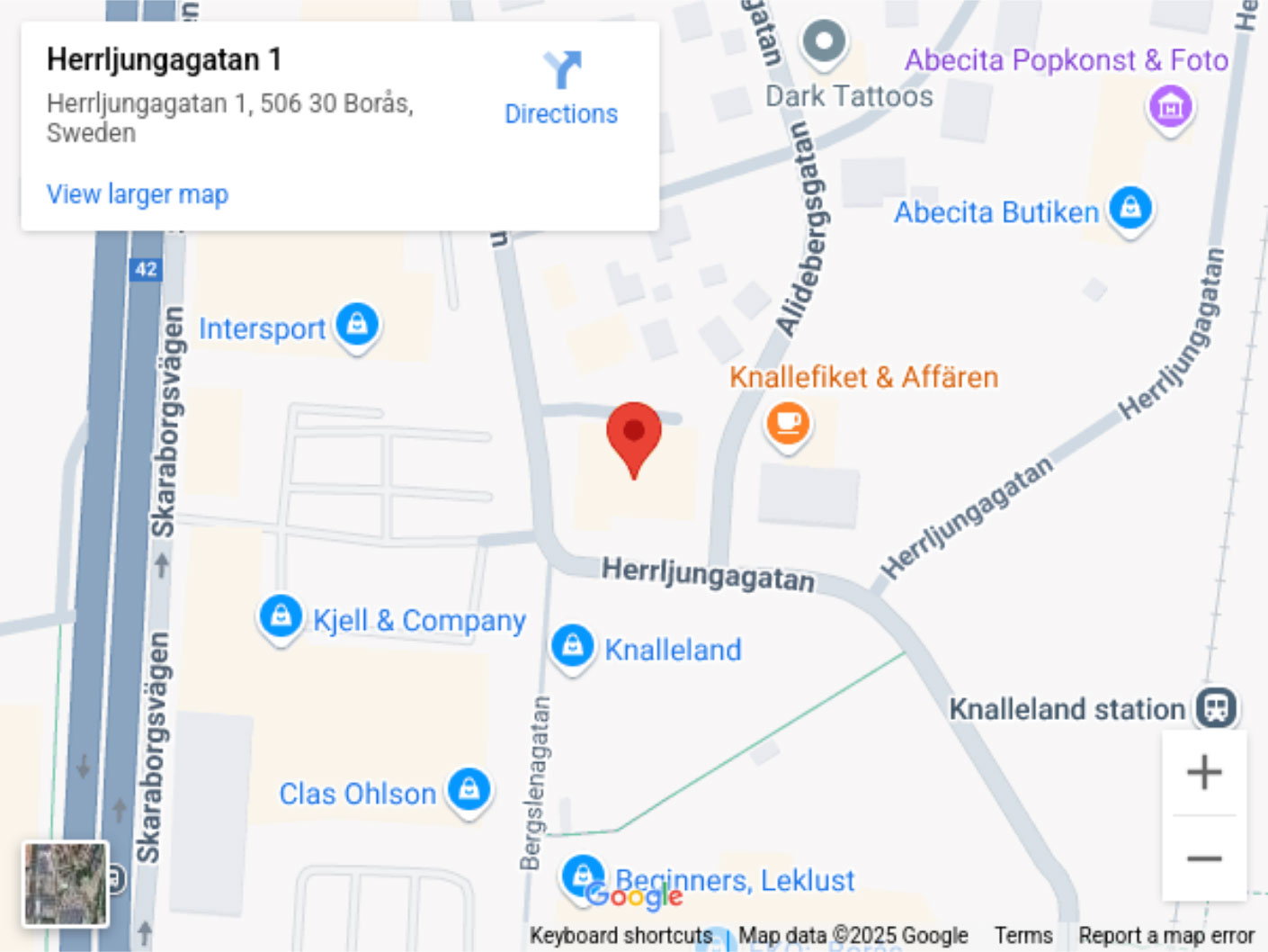 Karta för WeMind Borås